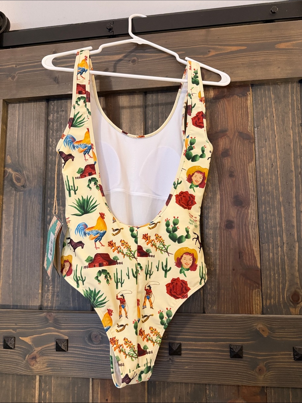 NWT Sendero Provisions Co, Western Print One-Piece Swimsuit with Colorful Motifs - Picture 8 of 8